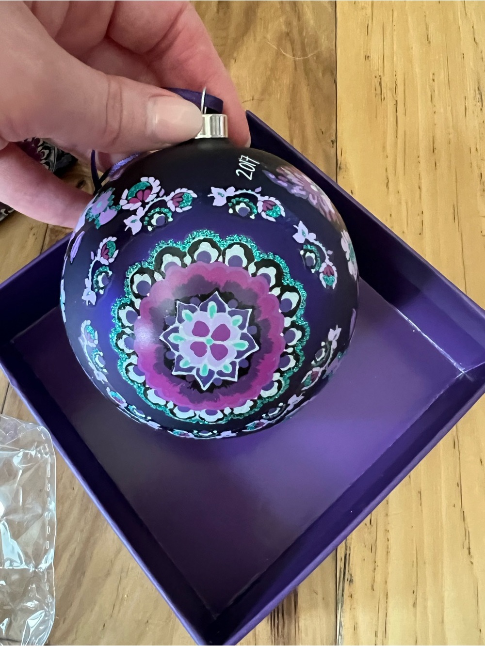 Vera Bradley 2017 Ornament “Lilac Medallion”
